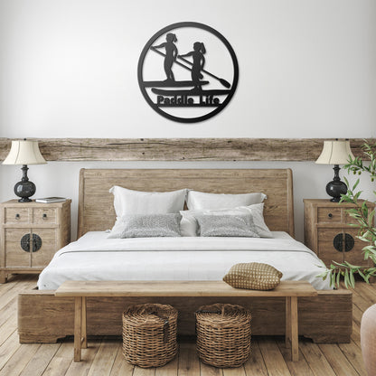 Metal Sign-Female Paddle Boarder Sign- Indoor/Outdoor Metal Signs