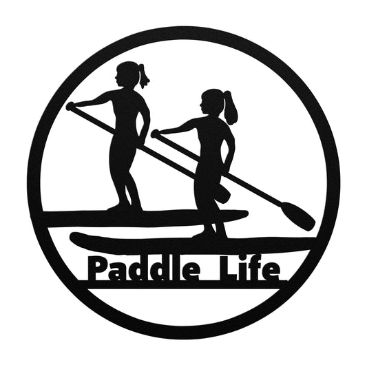 Metal Sign-Female Paddle Boarder Sign- Indoor/Outdoor Metal Signs