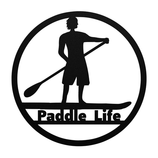 Metal Sign-Male Paddle Boarder Sign-Indoor/Outdoor Metal Signs