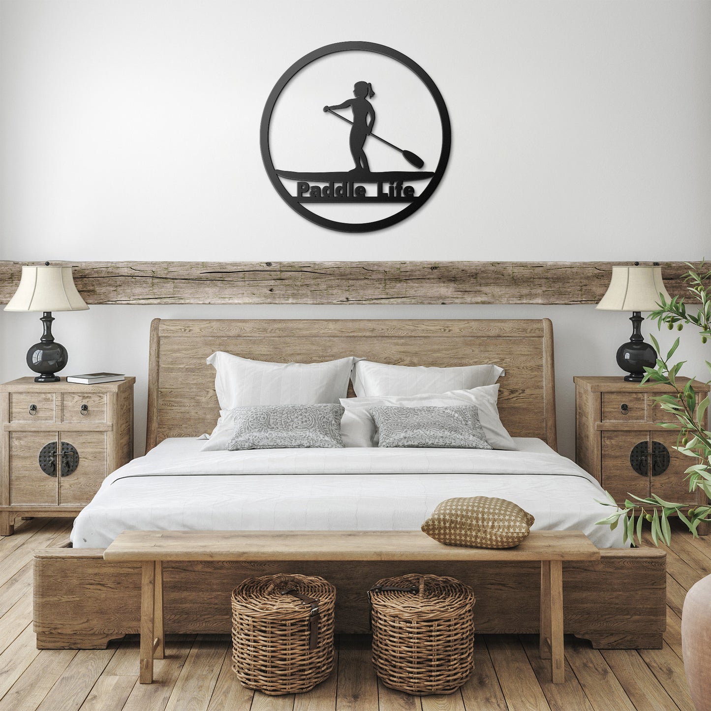 Metal Sign- Female Paddle Boarder- Paddle Life Indoor/Outdoor Metal Sign