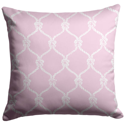 Nautical Netting Design on Pink Background, Throw Pillow